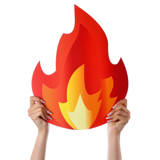 Printed Emoji Sign- Flame