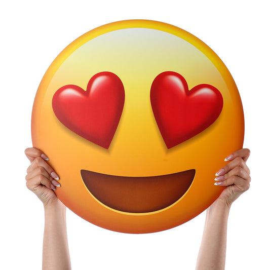 Printed Emoji Sign- Heart Eyes