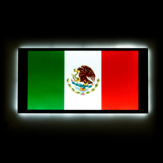 Ultra Thin LED Light Up Flag- Mexico