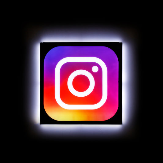 Ultra Thin Light Up Bottle Service Sign- Instagram